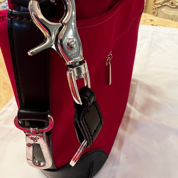 Joy Mangano unique Red and Black tote bag like new condition - Picture 6 of 10